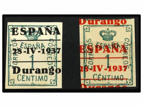 ** ESPAÑA E. LOCALES PATRIOTICAS: DURANGO. Ed. 1A, 1B. 1 cto