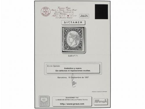 (*) ESPAÑA. Ed. 71. 19 cuartos castaño y rosa. MAGNÍFICO EJE