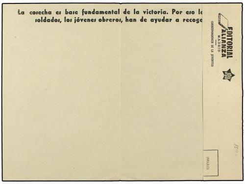 ✉ ESPAÑA GUERRA CIVIL. Sobre-carta ilustrado de la EDITORIAL
