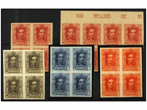 **/* ESPAÑA. Ed. 313/23. TRES fichas con sellos SIN DENTAR s