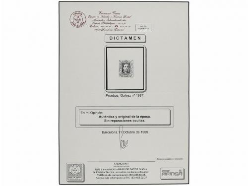 ESPAÑA. Ed. NE 24. PRUEBA DE PUNZÓN. 25 cts. azul. Dictamen 