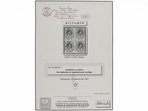 **/* ESPAÑA. Ed. 271, 273, 275, 276. 15 cts. amarillo, 15 ct