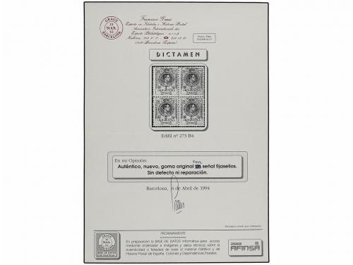 **/* ESPAÑA. Ed. 271, 273, 275, 276. 15 cts. amarillo, 15 ct