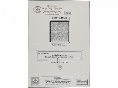 **/* ESPAÑA. Ed. 213 (8), 214, 215. 2 cts. verde (8), 2 cts.