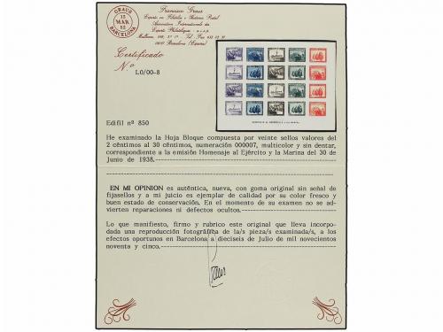 ** ESPAÑA. Ed. 849/50. HB. dentada y sin dentar. LUJO. Dicta