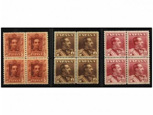 */* ESPAÑA. Ed. 320ec, 322ec, 323ec (4). 50 cts. castaño roj