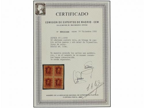 */* ESPAÑA. Ed. 320ec, 322ec, 323ec (4). 50 cts. castaño roj