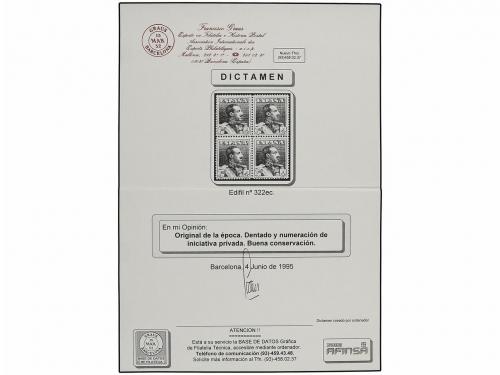 */* ESPAÑA. Ed. 320ec, 322ec, 323ec (4). 50 cts. castaño roj