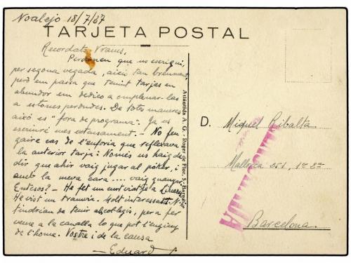 ✉ ESPAÑA GUERRA CIVIL. TARJETA Postal MANDO ÚNICO, UNIDAD SI