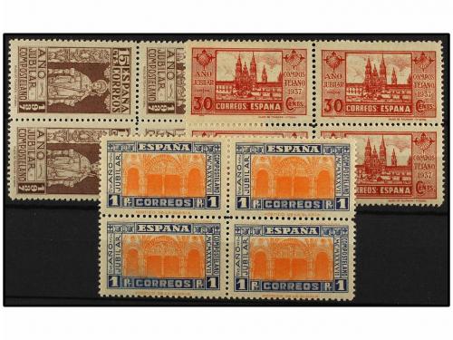 ** ESPAÑA. Ed. 833/35. SERIE COMPLETA en bloques de cuatro. 
