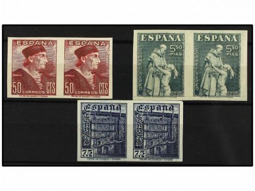 ** ESPAÑA. Ed. 1002/04s. SERIE COMPLETA en pareja SIN DENTAR
