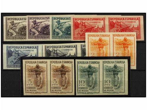 ** ESPAÑA. Ed. 792/00s. SERIE COMPLETA en parejas SIN DENTAR