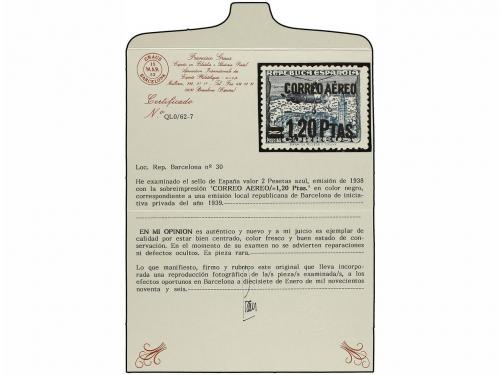 * ESPAÑA E. LOCALES PATRIOTICAS: BARCELONA. Ed. 30. 1,20 pts