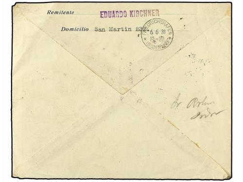 ✉ ARGENTINA. 1930. B. AIRES a ALEMANIA. Circulada por GRAF Z
