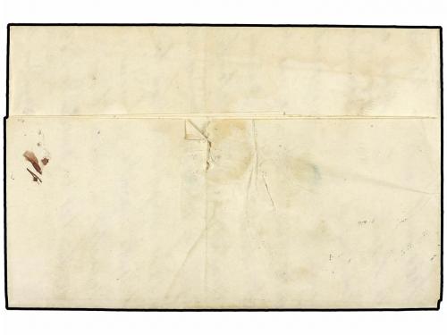 ✉ CUBA. 1847. HABANA a CALELLA (Barcelona), Marca CORREO MAR