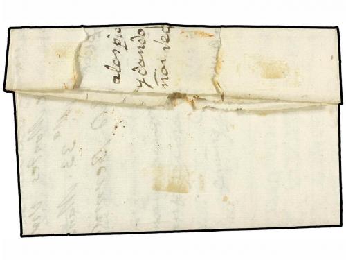 ✉ ESPAÑA: PREFILATELIA. (1825 CA). Carta completa sin fecha 