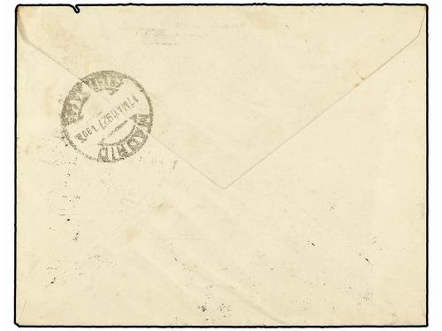 ✉ ESPAÑA. Ed. 363, 375. 1927. MADRID correo interior. 5 cts.