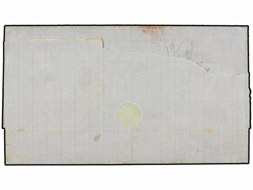 ✉ ESPAÑA. Ed. 107, 109(2). 1872. SANTANDER a VERACRUZ. 50 mi