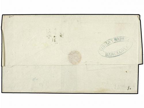 ✉ ESPAÑA. Ed. 133, 136(3). 1874. BARCELONA a BUENOS AIRES. 1