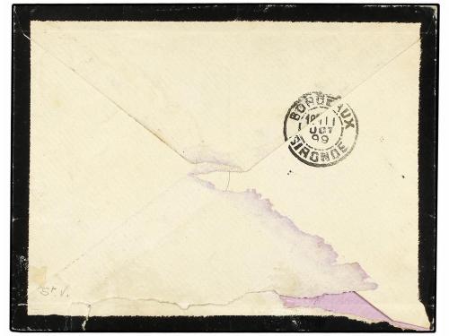 ✉ ESPAÑA. Ed. 217, 219. 1899. MADRID a FRANCIA. 10 cts. y 15
