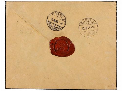 ✉ ESPAÑA. Ed. 438, 495(3), 663. 1933. MADRID a SUIZA. Carta 