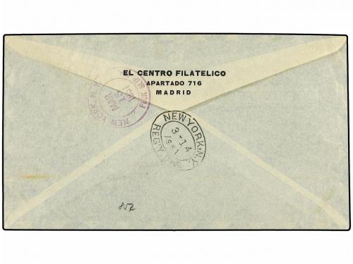 ✉ ESPAÑA. Ed. 1090. 1951. STA. CRUZ DE TENERIFE a U.S.A. 10 