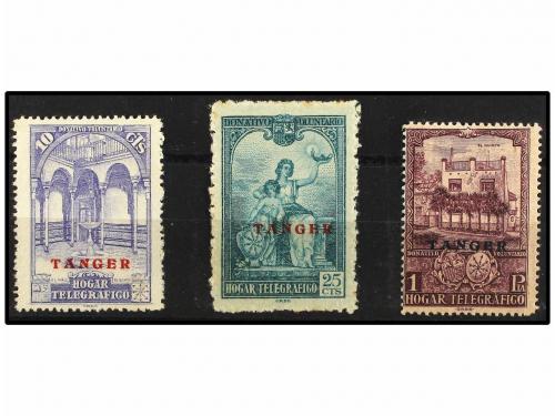 * COLONIAS ESPAÑOLAS: TANGER. Sellos de HOGAR TELEGRÁFICO de