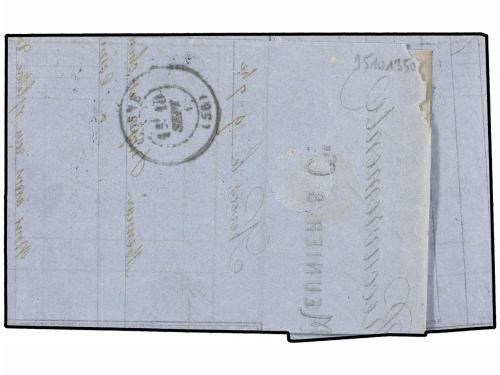 ✉ FRANCIA. Yv. 41, 25, 37. 1874. NEVERS a COSNE. 1 cto. verd