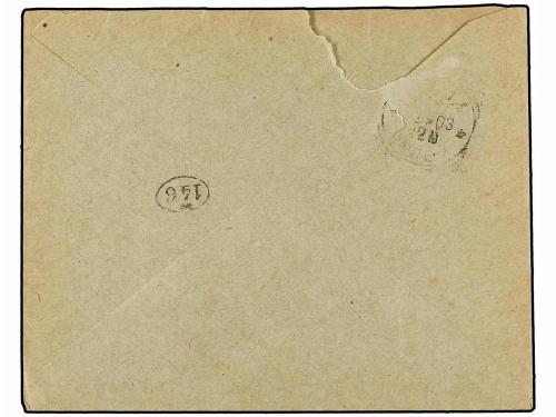 ✉ ESPAÑA. Ed. 242 (4), 243. 1903. IGUALADA a ROMA. 5 cent. v