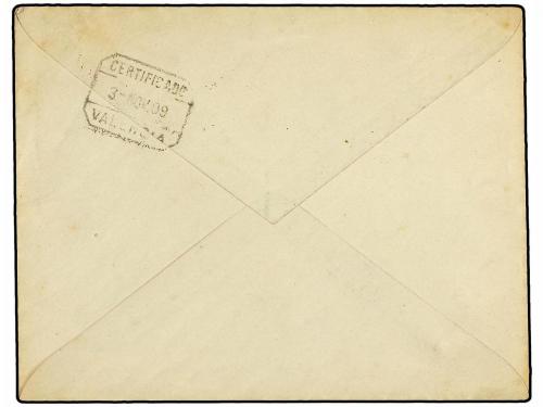✉ ESPAÑA. Ed. 251. 1909. VALENCIA correo interior. 40 cts. r