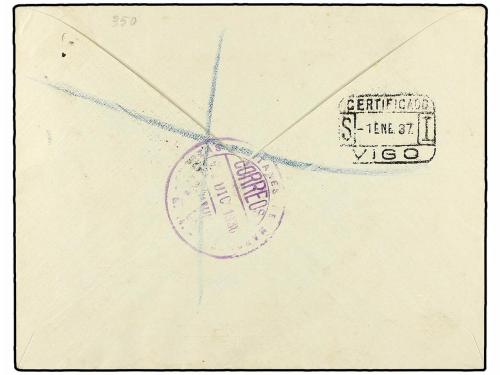 ✉ MARRUECOS. Ed. 161(4). 1936. TETUAN a INGLATERRA. 0,25+2 p