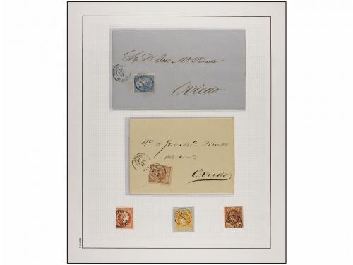LOTES y COLECCIONES. 1830/1938. ASTURIAS. Colección montada 