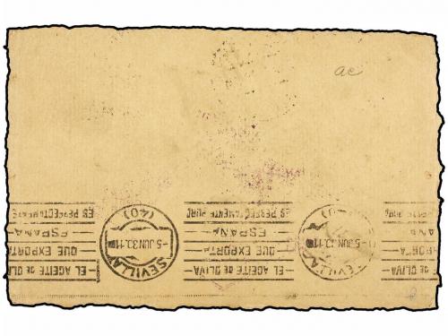 ✉ ESPAÑA. Ed. 280, 321 (2). 1930. SEVILLA a ZURICH. Tarjeta 