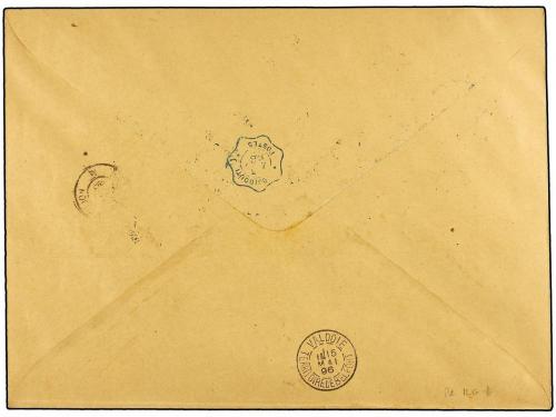 ✉ COSTA DE LOS SOMALIES. Yv. 16. 1896. OBOCK a FRANCIA. 75 c