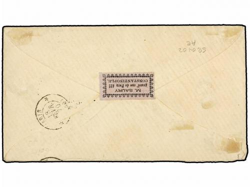 ✉ LEVANTE: CORREO FRANCES. 1870. CONSTANTINOPLA a PARÍS. 10 