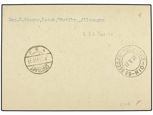 ✉ ZEPPELIN. 1934. FRANCIA. Tarjeta circulada a BRASIL por GR