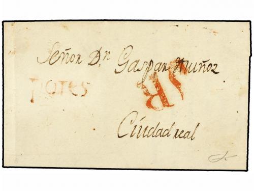 ° ESPAÑA. Ed. 1A. 6 cuartos negro, pl. II tipo 15, mat. line