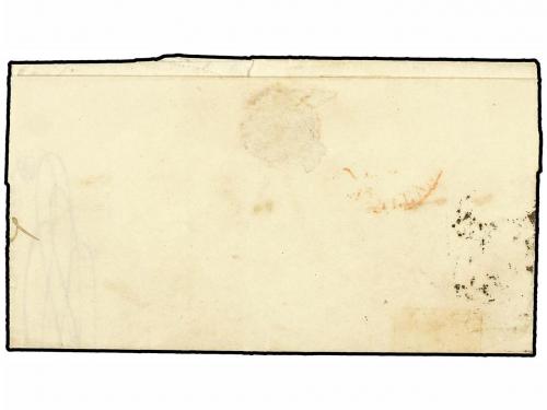 ✉ ESPAÑA. Ed. 1A. 1850. LORCA a BARCELONA. 6 cuartos negro, 