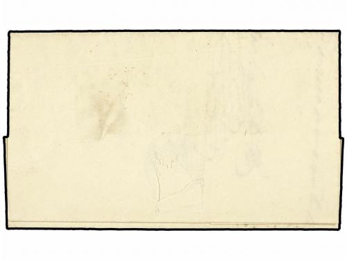 ° ESPAÑA. Ed. 1. 6 cuartos negro, pl. I tipo 11, mat. prefil