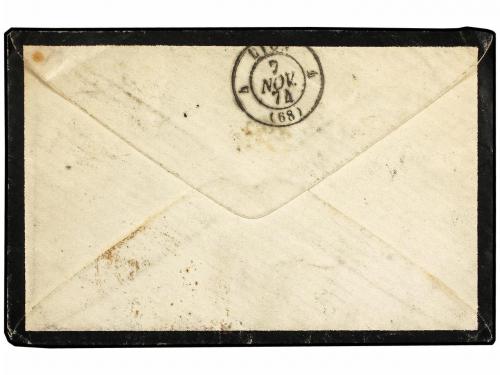 ✉ JAPON. Ce. 35, 60. 1874 (Sept 12). Mourning cover and cont