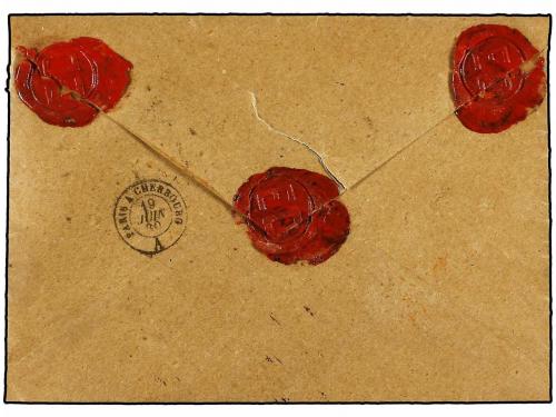 ✉ FRANCIA. 1880. Cover sent registered at 55 centime rate, f