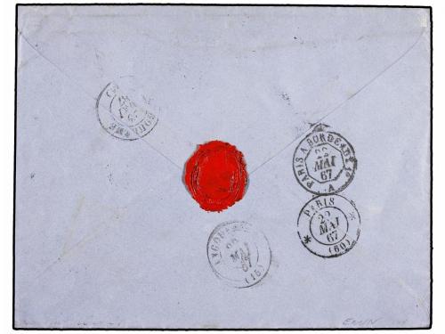 ✉ ALEMANIA ANTIGUOS ESTADOS: TOUR Y TAXIS. Mi. 47, 50. 1867 