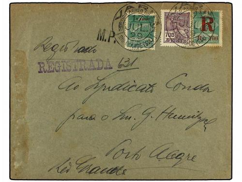 ✉ BRASIL. 1929-30. CORREO AÉREO. 4 sobres circulados por la 
