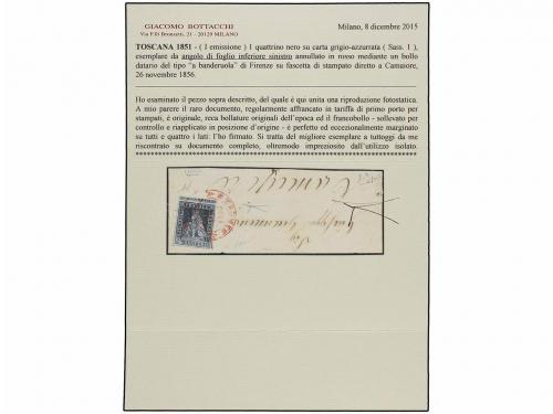 ✉ ITALIA ANTIGUOS ESTADOS: TOSCANA. 1856. FIRENZE a CAMAJORE