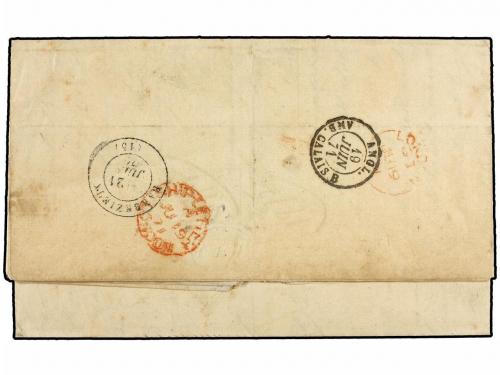✉ NORUEGA. 1871 (June 16). Entire letter from STAVANGER with