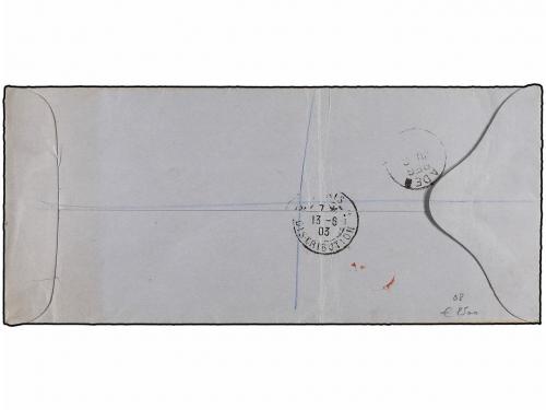 ✉ SOMALILAND. Sg. 3, 4. 1903 (June 1). Registered cover to P