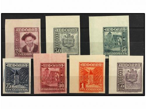 ** ANDORRA. Ed. 48/50s y 55s. Juego completo, siete valores 