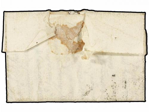 ✉ ESPAÑA: PREFILATELIA. 1788. ZARAGOZA a CALAF. Marca ARA/GO