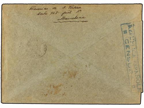 ✉ ESPAÑA. Ed. 746/50 (2), 751/53 (2). 1938. BARCELONA a FRAN
