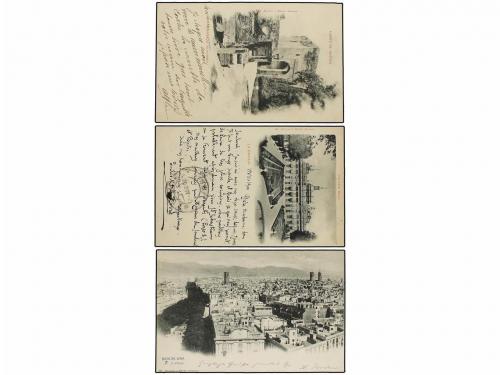 ✉ ESPAÑA. Ed. 218 (3). 1900. Tres tarjetas postales de Hause